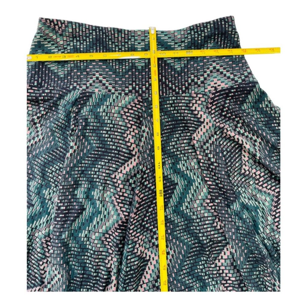 Karen Kane Flare Skirt Geometric Print Stretch Pull On Women's Size Medium - Picture 2 of 8